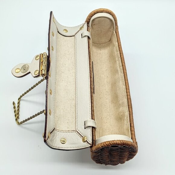 MICHAEL Michael Kors Basketweave Rattan Wicker Clutch Bag - Picture 6 of 10